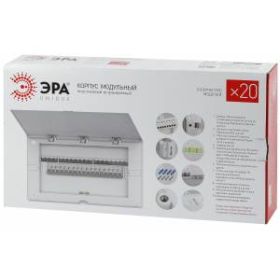 Корпус пластиковый ультратонкий ЩРВ-П-20 с белой крышкой ЭРА UNIQUE White_UBOX20 IP41 (6/48) ‎