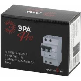 ЭРА Pro Автоматический выключатель дифференциального тока NO-902-03 АВДТ 64 C50 30мА 1P+N тип A (60/ ‎