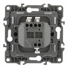 12-1001-05 ЭРА Выключатель, 10АХ-250В, IP20, без м.лапок, Эра12, антрацит (10/100/2500) ‎