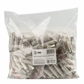 Разъем ЭРА R-TV01 штекер TV c пружиной никель ‎