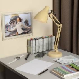 ЭРА наст.светильник N-123-Е27-40W-BG бежевый (12/96) ‎