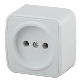 3-201-01 Intro Розетка 2P, 16А-250В, IP20, ОУ, Polo, белый (20/400/4800) ‎/ Б0036097