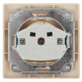 1-202-02 Intro Розетка 2P+E Schuko, 16А-250В, IP20, СУ, Plano, сл.кость (10/200/2000) ‎