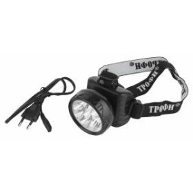TG9 Фонарь Трофи Акку налобный 4V0.9Ah, 9xLED, ЗУ 220V, карт (25/50/600) ‎