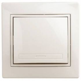 1-101-02 Intro Выключатель, 10А-250В, IP20, СУ, Plano, сл.кость (10/200/2400) ‎/ Б0027596