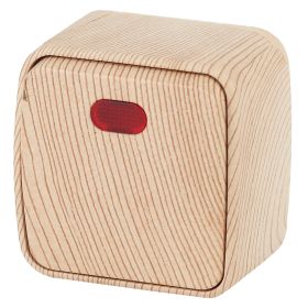 3-102-11 Intro Выключатель с подсветкой, 10А-250В, IP20, ОУ, Polo, сосна (18/360/4320) ‎/ Б0036103