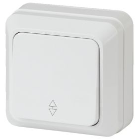 2-103-01 Intro Переключатель, 10А-250В, IP20, ОУ, Quadro, белый (10/200/3600) ‎/ Б0027637