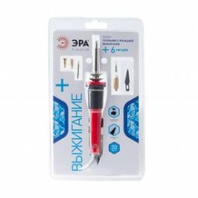PL-B+6N-30W ЭРА Набор паяльник c функцией выжигания + 6 насадок 230В 30 Вт ЭРА (50/300) ‎