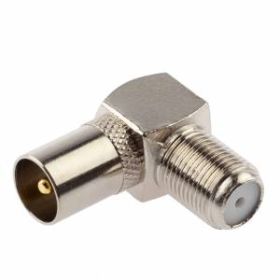 Переходник ЭРА Simple RS-A04-1 гнездо F-штекер TV угловой 1 шт ‎