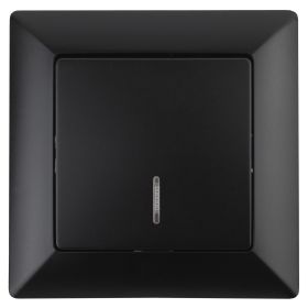 4-102-05 Intro Выключатель с подсветкой, 10А-250В, СУ, Solo, антрацит (10/200/2400) ‎/ Б0043274