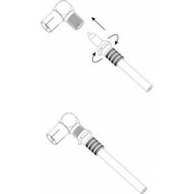 Переходник ЭРА Simple RS-A03 гнездо F-гнездо TV угловой ‎
