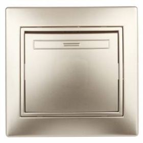 1-101-04 Intro Выключатель, 10А-250В, IP20, СУ, Plano, шампань (10/200/2000) ‎/ Б0030031