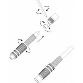 Разъем ЭРА R-TV01 штекер TV c пружиной никель ‎