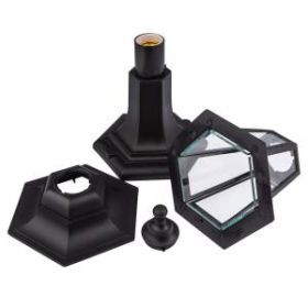 НТУ 06-60-001 черный ЭРА Светильник садово-парковый Оскар1 напольный шестигранный черный Е27 (8/144) ‎