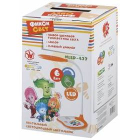 ЭРА наст.светильник NLED-433-6W-OR оранжевый ФИКСИКИ (16/96) ‎