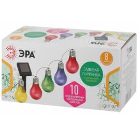 ERALM01-01 ЭРА Садовая гирлянда 10 подсвечиваемых светодиодами лампочек (12/216) ‎