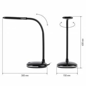 ЭРА наст.светильник NLED-477-8W-BK черный (20/120) ‎