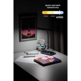 ЭРА наст.светильник NLED-458-6W-BK черный (16/96) ‎