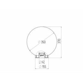 НТУ 02-100-355 ЭРА Светильник садово-парковый шар дымчатый призма D350mm Е27 (4/12) ‎