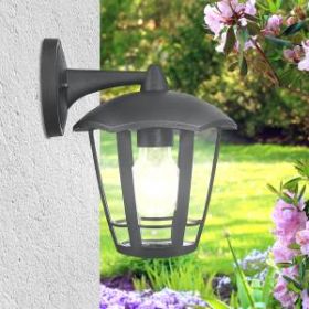 ЭРА Светильник садово-парковый 6гран серый настенный вниз E27 IP44(У1) НБУ 07-40-004 «Дели 3» (8/96) ‎