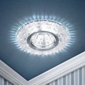 DK LD8 SL/WH Светильник ЭРА декор cо светодиодной подсветкой MR16, прозрачный (50/1750) ‎