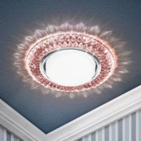 DK LD23 CHP/WH Светильник ЭРА декор cо светодиодной подсветкой Gx53, шампань (50/800) ‎