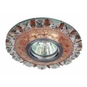 DK LD17 SL PK/WH Светильник ЭРА декор cо светодиодной подсветкой MR16, прозрачный розовый (50/1200) ‎