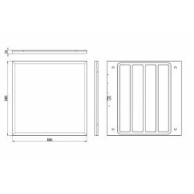 Светильник светодиодный ЭРА SPO-1-40-4K-M [4] 40Вт 4000К 3060Лм IP40 595x595x25 с равномерной засветкой матовый ‎