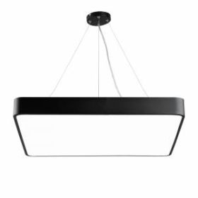 Светильник светодиодный Geometria ЭРА Quadro SPO-164-B-40K-110 110Вт 4000К 17300Лм IP40 800*800*80 черный подвесной ‎