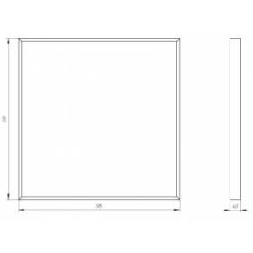 Светильник светодиодный ЭРА SPO-910-1-40K-032 32Вт 4000К 3360Лм IP20 595x595x40 призма с проводом ‎