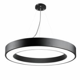 Светильник светодиодный Geometria ЭРА Ring SPO-134-B-40K-056 56Вт 4000К 4200Лм IP40 800*800*80 черный подвесной ‎