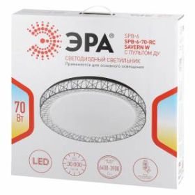 Светильник потолочный ЭРА Классик с ДУ SPB-6-70-RC Savern W светодиодный с пультом ДУ, 70Вт 3400-5500К ‎