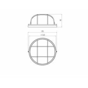 Светильник ЭРА НБП 03-100-002 Акватермо алюминий/стекло решетка IP54 E27 max 100Вт D240 круг белый ‎