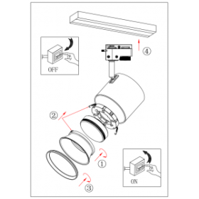 Трековый светильник однофазный ЭРА TR15 GX53 BK/SL черный+серебро ‎