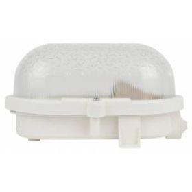 Светильник ЭРА НБП 01-60-012 с ободком Евро пластик/стекло IP53 E27 max 60Вт 184х115х90 овал белый ‎