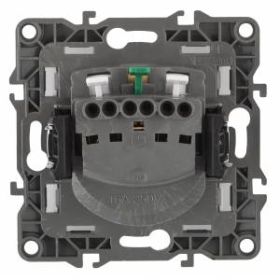 12-2103-03 ЭРА Розетка 2P+E Schuko со шторками с крышкой, 16A-250В, IP20, Эра12, алюминий (10/100/28 ‎