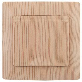 4-203-11 Intro Розетка 2P+E Schuko с крышкой, 16А-250В, СУ, Solo, сосна (10/100/2000) ‎/ Б0043325