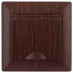 4-203-10 Intro Розетка 2P+E Schuko с крышкой, 16А-250В, СУ, Solo, венге (10/100/2000) ‎/ Б0043324