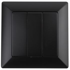 4-106-05 Intro Выключатель тройной, 10А-250В, СУ, Solo, антрацит (10/200/2400) ‎/ Б0043302
