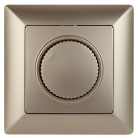 4-401-04 Intro Светорегулятор поворотный, 600Вт 230В, СУ, Solo, шампань (10/100/2500) ‎/ Б0043399