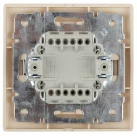 1-104-03 Intro Выключатель двойной, 10А-250В, IP20, СУ, Plano, алюминий (10/200/2400) ‎