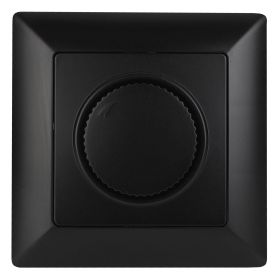 4-401-05 Intro Светорегулятор поворотный, 600Вт 230В, СУ, Solo, антрацит (10/100/2400) ‎/ Б0043400