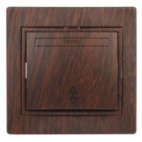 1-103-10 Intro Переключатель, 10А-250В, IP20, СУ, Plano, венге (10/200/2000) ‎/ Б0030040