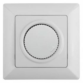 4-401-01 Intro Светорегулятор поворотный, 600Вт 230В, СУ, Solo, белый (10/100/2000) ‎/ Б0043396