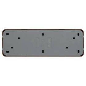 Розетка Intro Quadro 2-208-10 четырехместная с заземлением 4х2P+E, 16А-250В, IP20, открытой установки, венге ‎