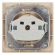 1-203-02 Intro Розетка 2P+E Schuko с крышкой, 16А-250В, IP20, СУ, Plano, сл.кость (10/100/1500) ‎