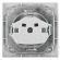 1-201-01 Intro Розетка 2P, 16А-250В, IP20, СУ, Plano, белый (10/200/2400) ‎