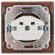 1-201-10 Intro Розетка 2P, 16А-250В, IP20, СУ, Plano, венге (10/200/2400) ‎