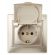 1-203-04 Intro Розетка 2P+E Schuko с крышкой, 16А-250В, IP20, СУ, Plano, шампань (10/100/1500) ‎