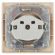 1-201-04 Intro Розетка 2P, 16А-250В, IP20, СУ, Plano, шампань (10/200/2400) ‎